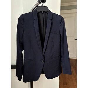 The Kooples Women's Stretch Smocking Blazer In Navy Size 34 XS $618